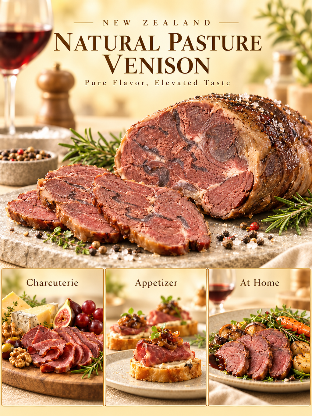 🦌New zealand natural pasture venison-918